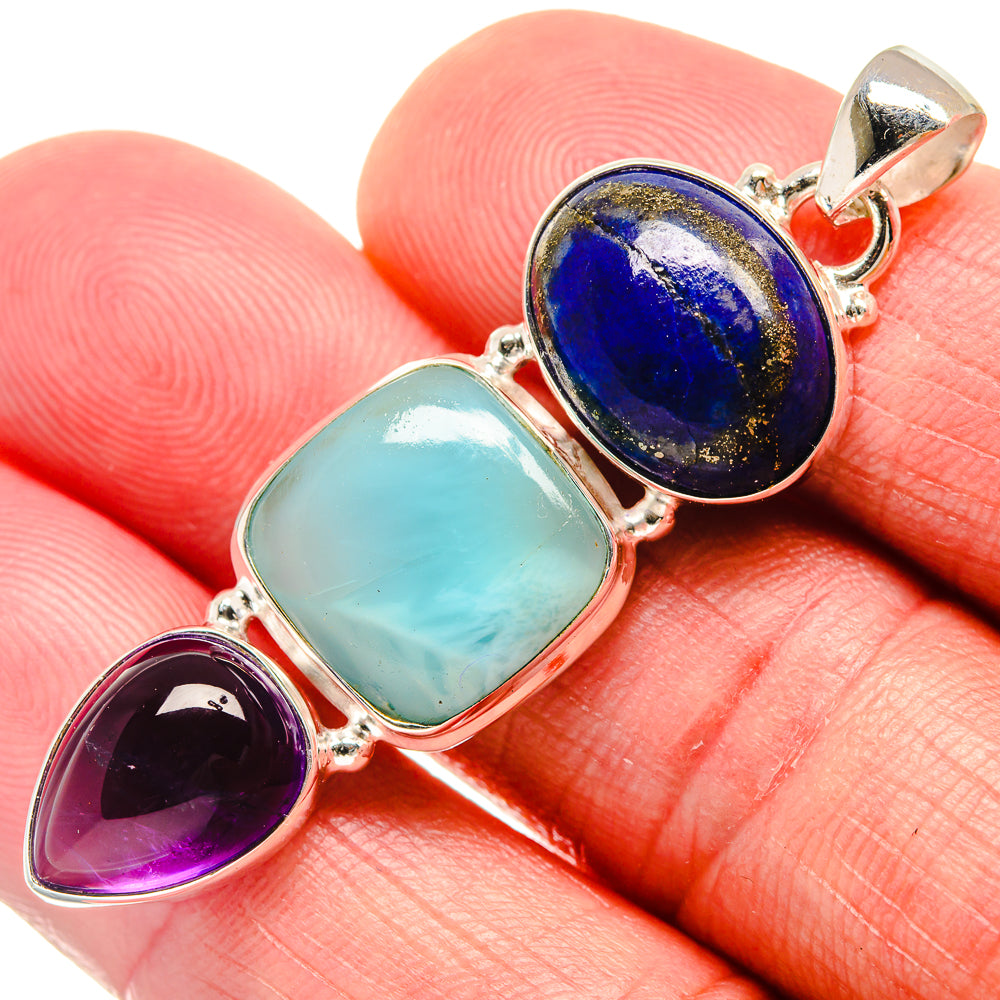 Larimar Pendants handcrafted by Ana Silver Co - PD21515