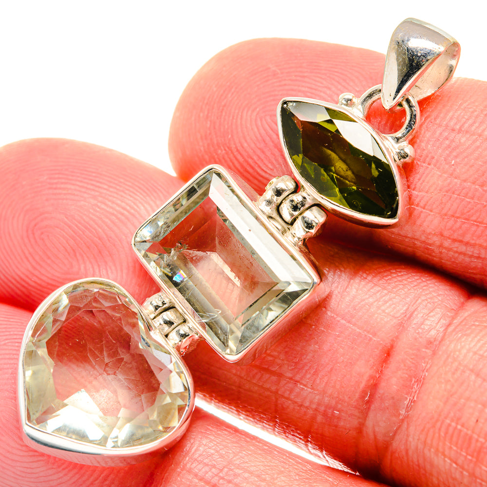 Green Amethyst Pendants handcrafted by Ana Silver Co - PD21519