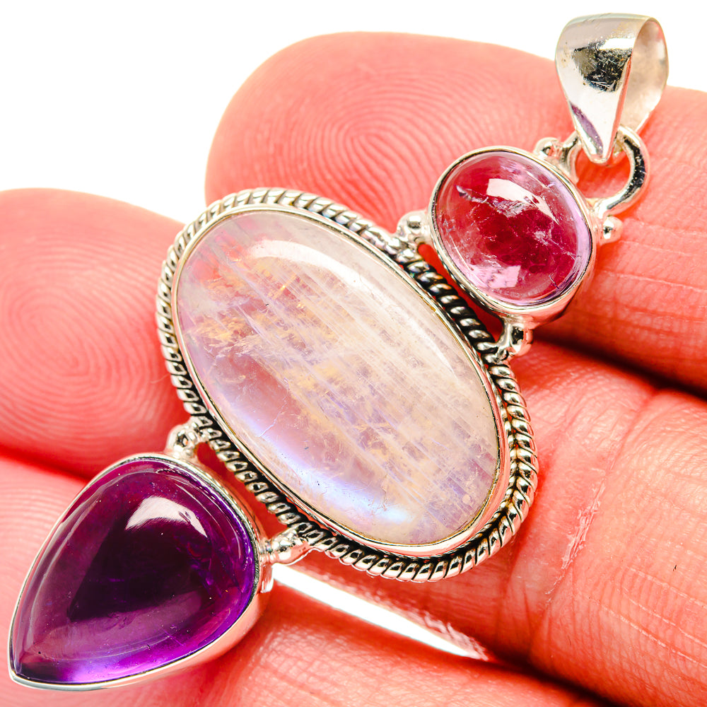 Rainbow Moonstone Pendants handcrafted by Ana Silver Co - PD21536