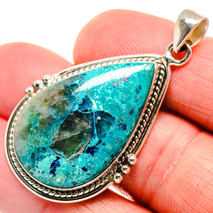 Chrysocolla In Quartz Pendants handcrafted by Ana Silver Co - PD21540