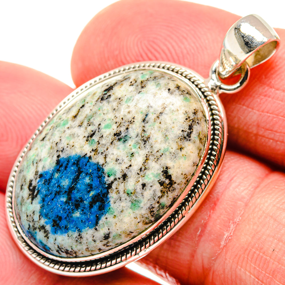 K2 Blue Azurite Pendants handcrafted by Ana Silver Co - PD21543
