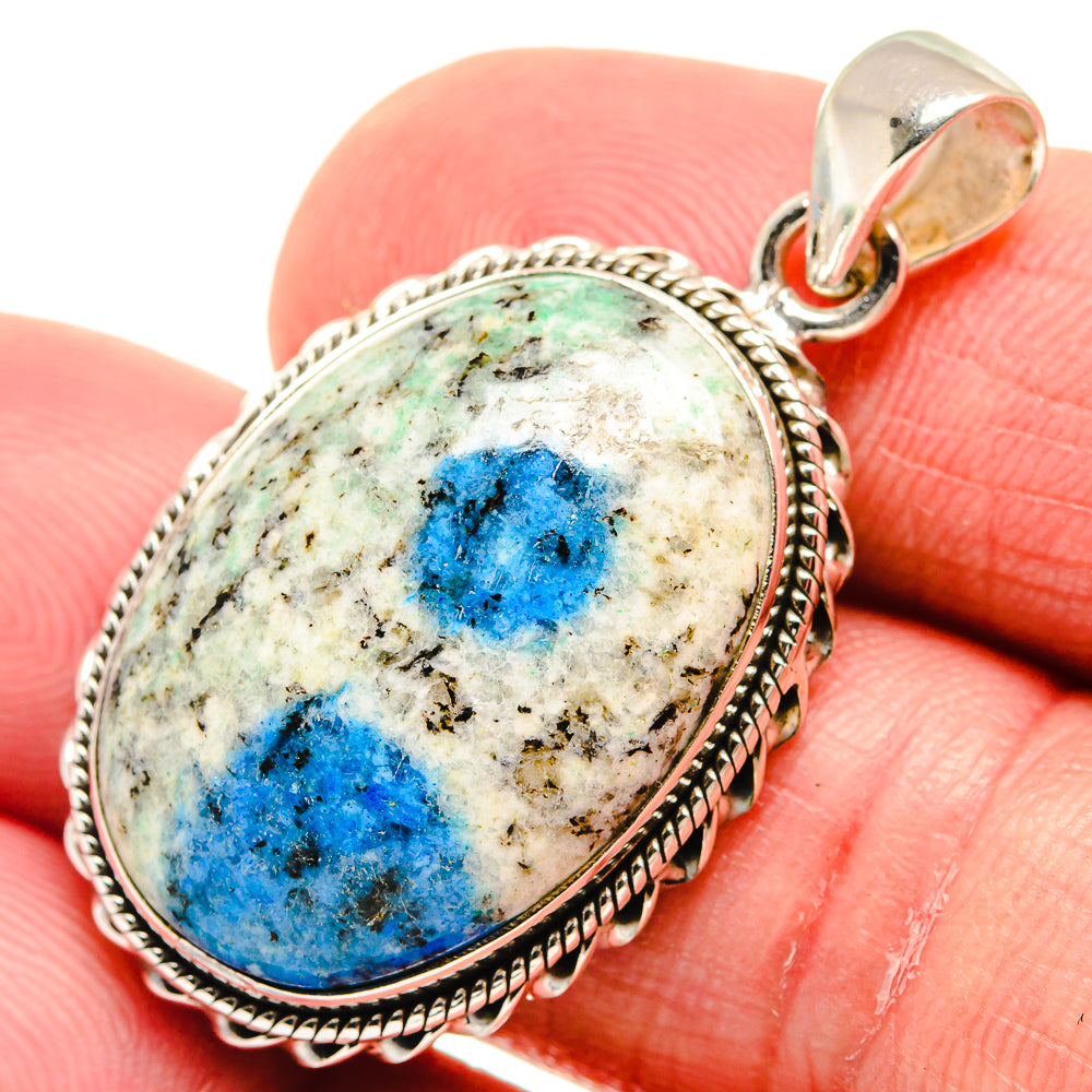 K2 Blue Azurite Pendants handcrafted by Ana Silver Co - PD21544