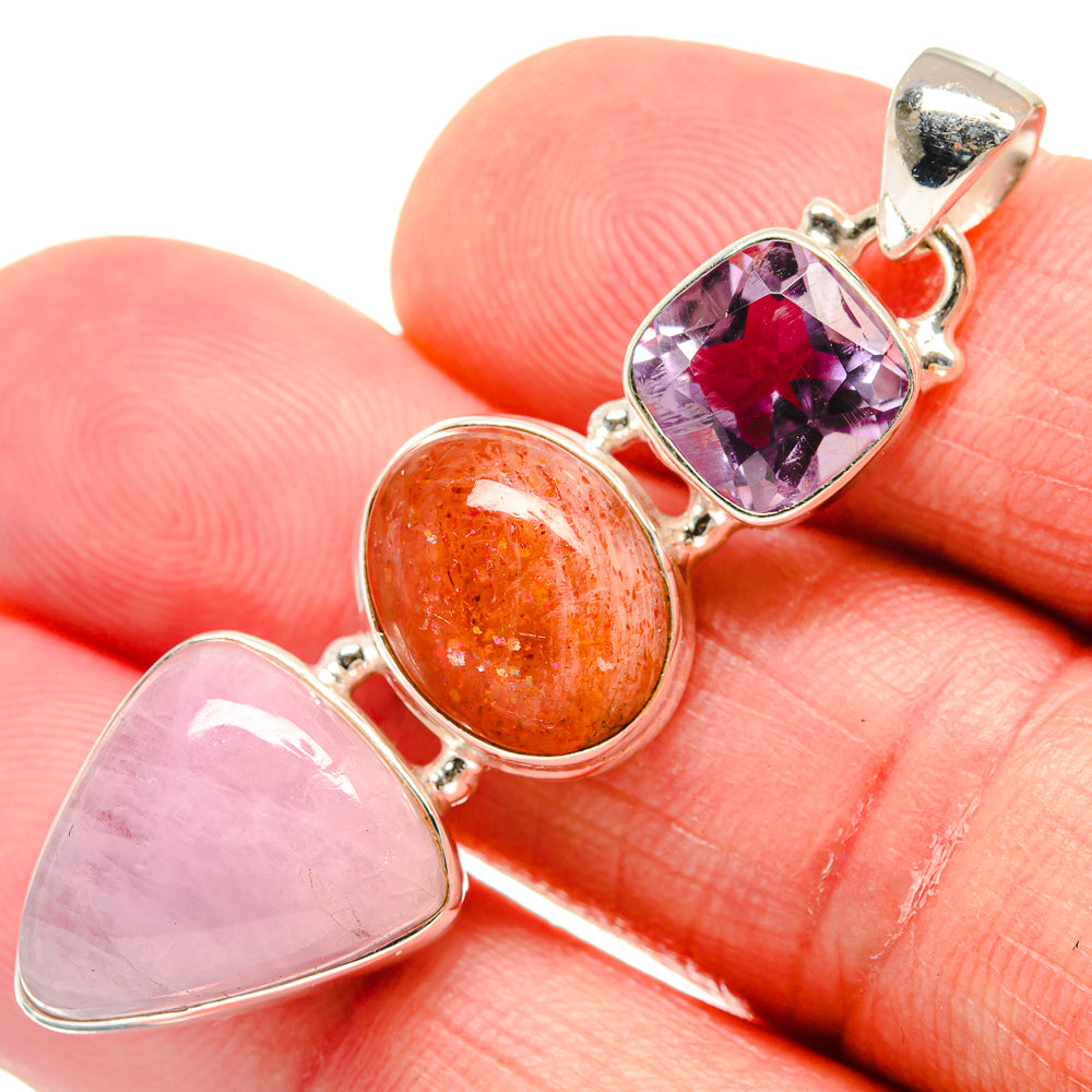 Kunzite Pendants handcrafted by Ana Silver Co - PD21546