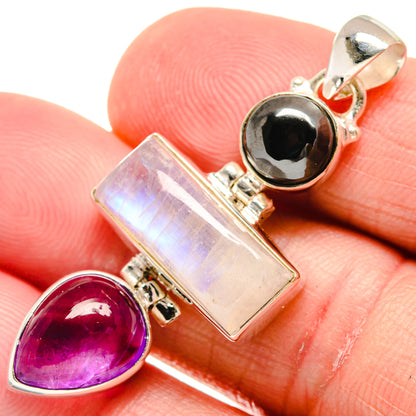 Rainbow Moonstone Pendants handcrafted by Ana Silver Co - PD21551