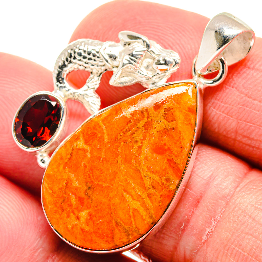 Sponge Coral Pendants handcrafted by Ana Silver Co - PD21560