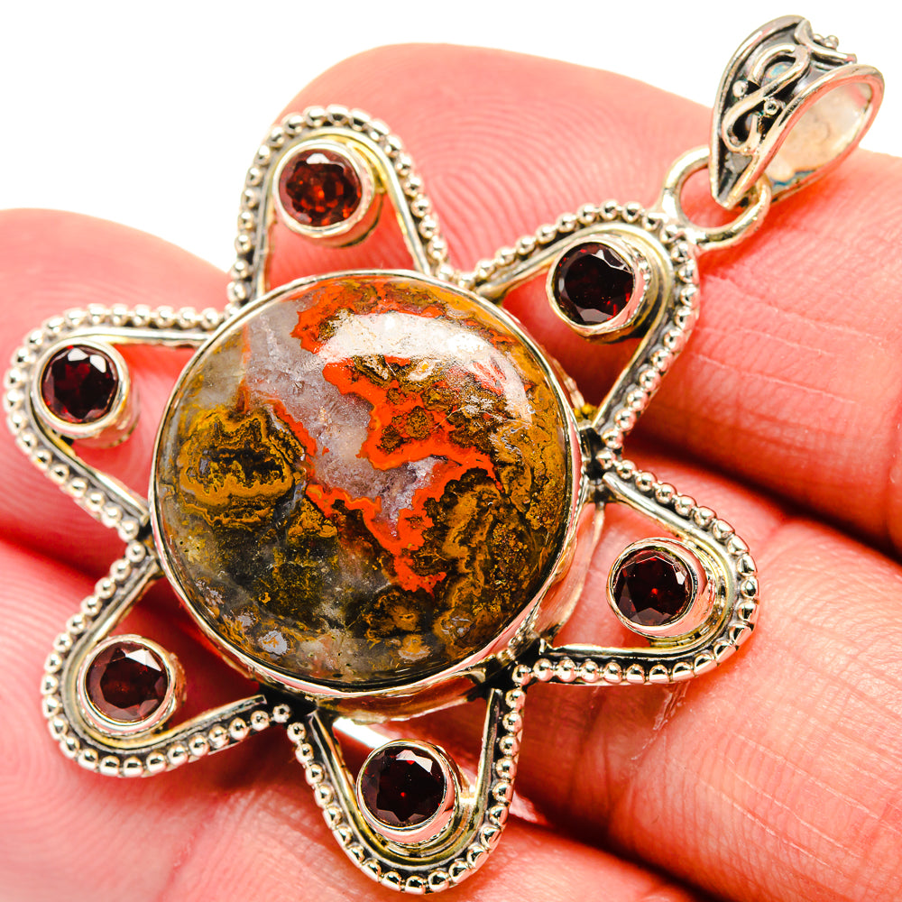 Moroccan Agate Pendants handcrafted by Ana Silver Co - PD21561