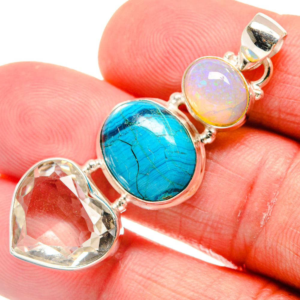 White Quartz Pendants handcrafted by Ana Silver Co - PD21569