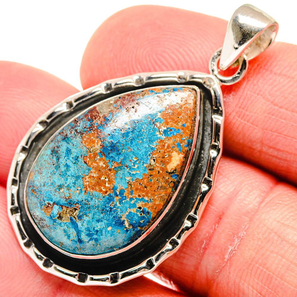 Chrysocolla In Quartz Pendants handcrafted by Ana Silver Co - PD21572