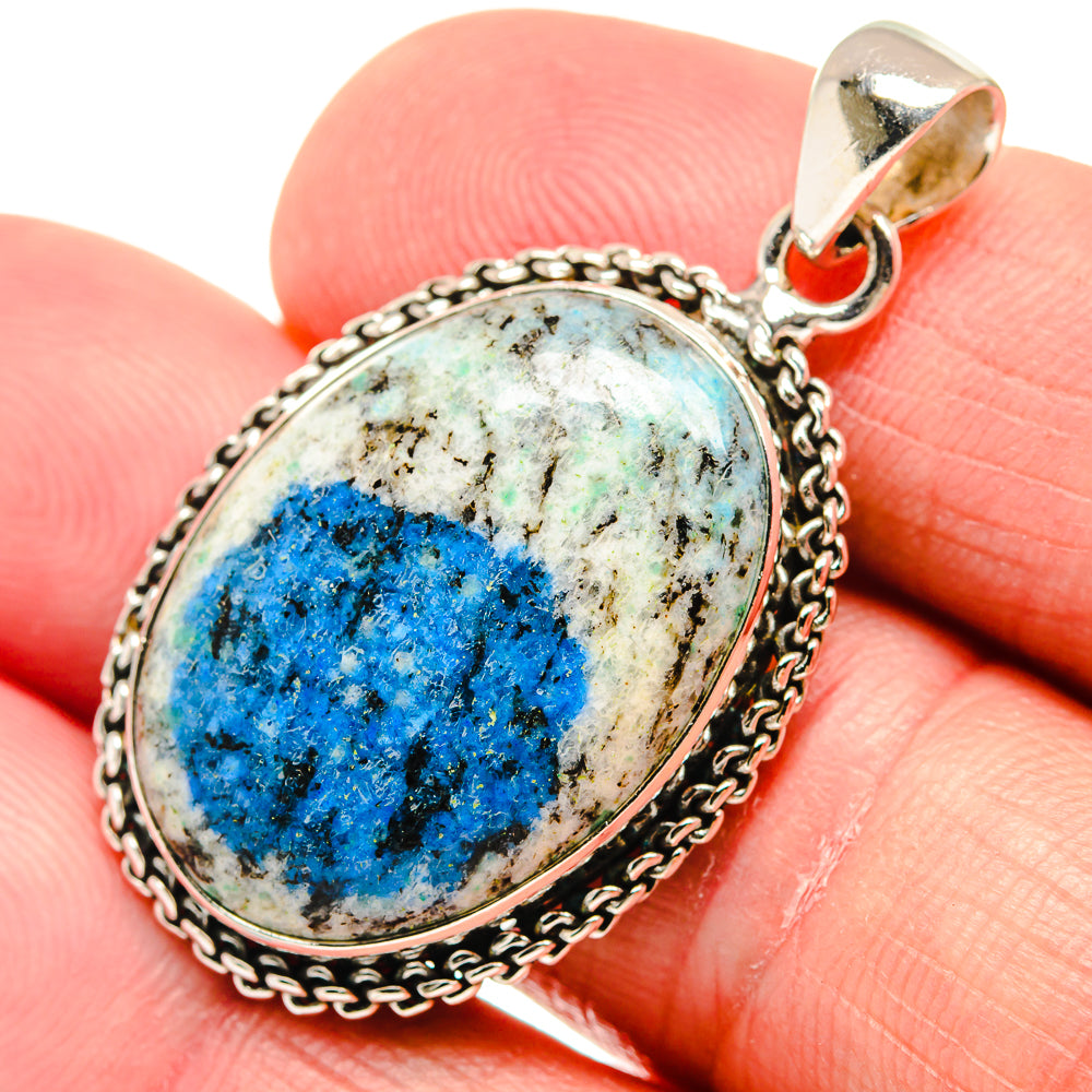 K2 Blue Azurite Pendants handcrafted by Ana Silver Co - PD21583