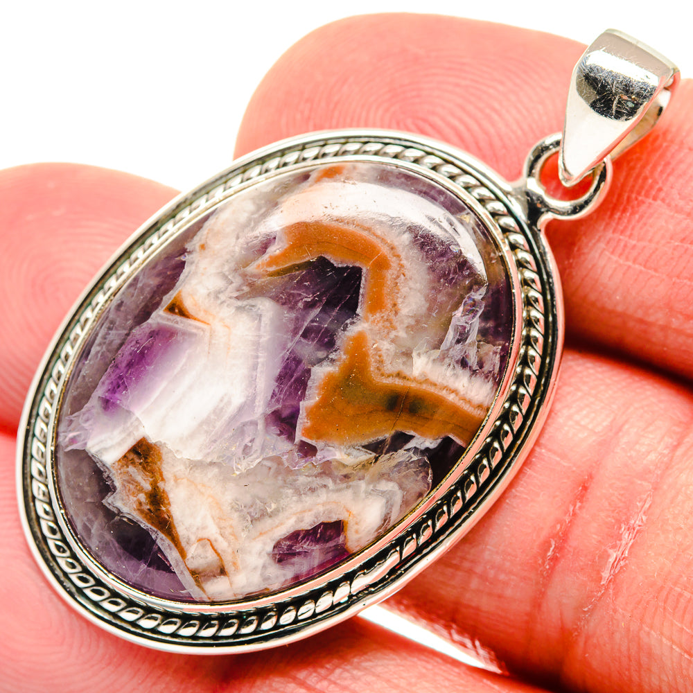 Chevron Amethyst Pendants handcrafted by Ana Silver Co - PD21586