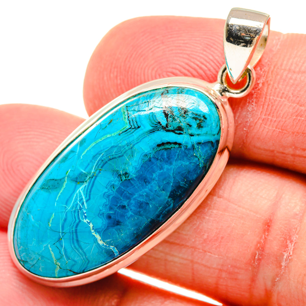 Chrysocolla Pendants handcrafted by Ana Silver Co - PD21618