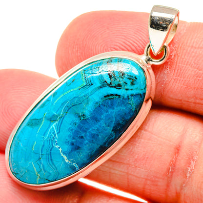 Chrysocolla Pendants handcrafted by Ana Silver Co - PD21618