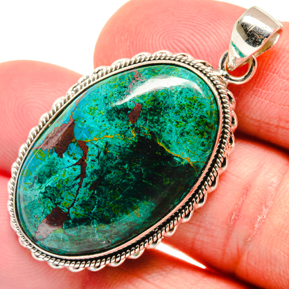 Chrysocolla Pendants handcrafted by Ana Silver Co - PD21619