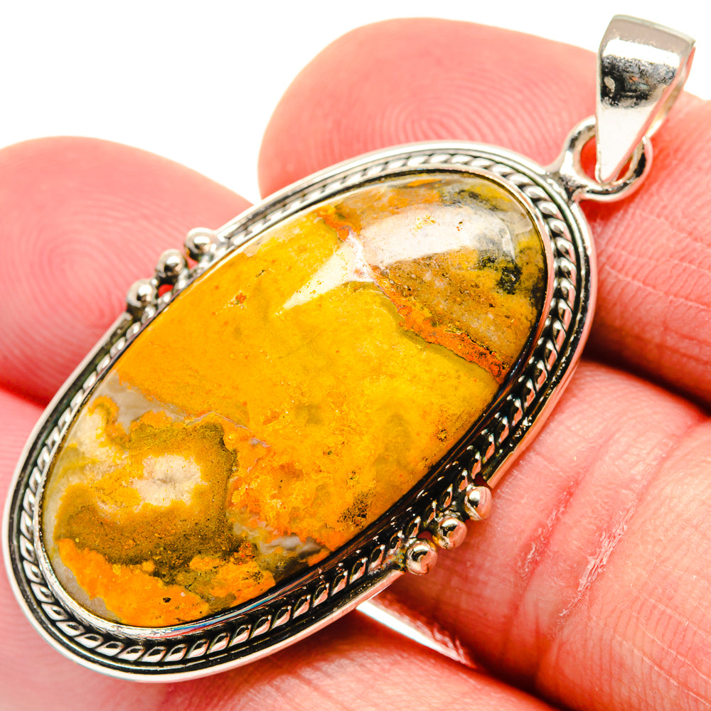 Bumble Bee Jasper Pendants handcrafted by Ana Silver Co - PD21621
