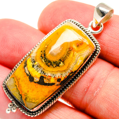 Bumble Bee Jasper Pendants handcrafted by Ana Silver Co - PD21637