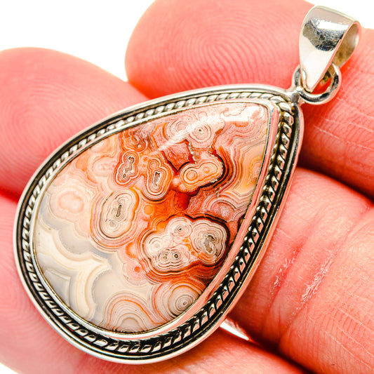 Crazy Lace Agate Pendants handcrafted by Ana Silver Co - PD21644
