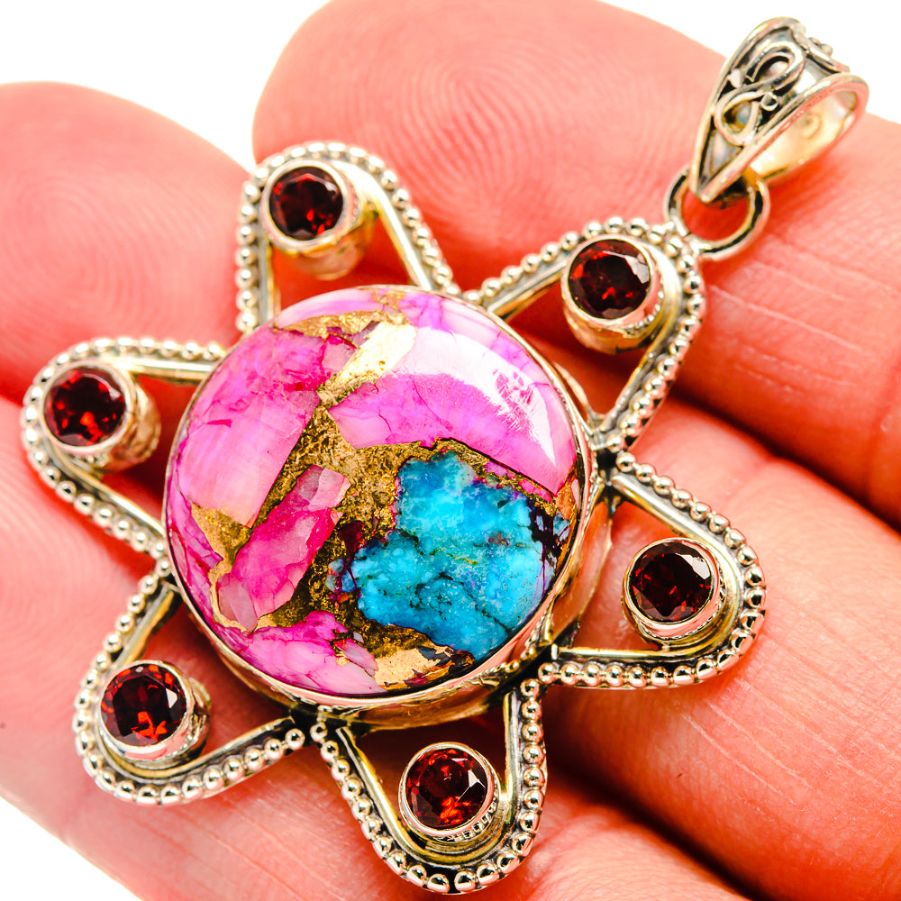 Spiny Oyster Turquoise Pendants handcrafted by Ana Silver Co - PD21655