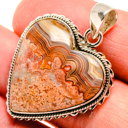 Crazy Lace Agate Pendants handcrafted by Ana Silver Co - PD21674