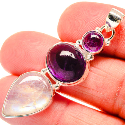Rainbow Moonstone Pendants handcrafted by Ana Silver Co - PD21678