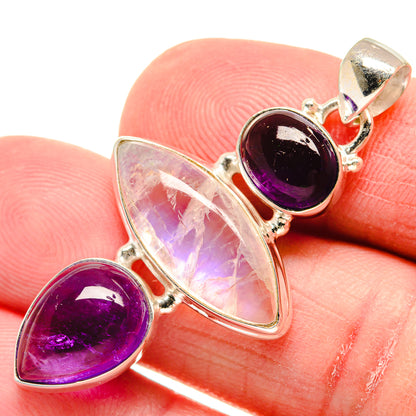 Rainbow Moonstone Pendants handcrafted by Ana Silver Co - PD21680