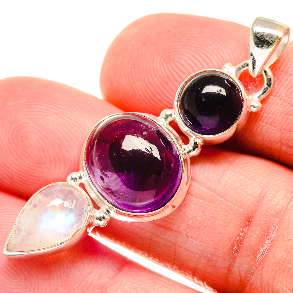 Rainbow Moonstone Pendants handcrafted by Ana Silver Co - PD21683