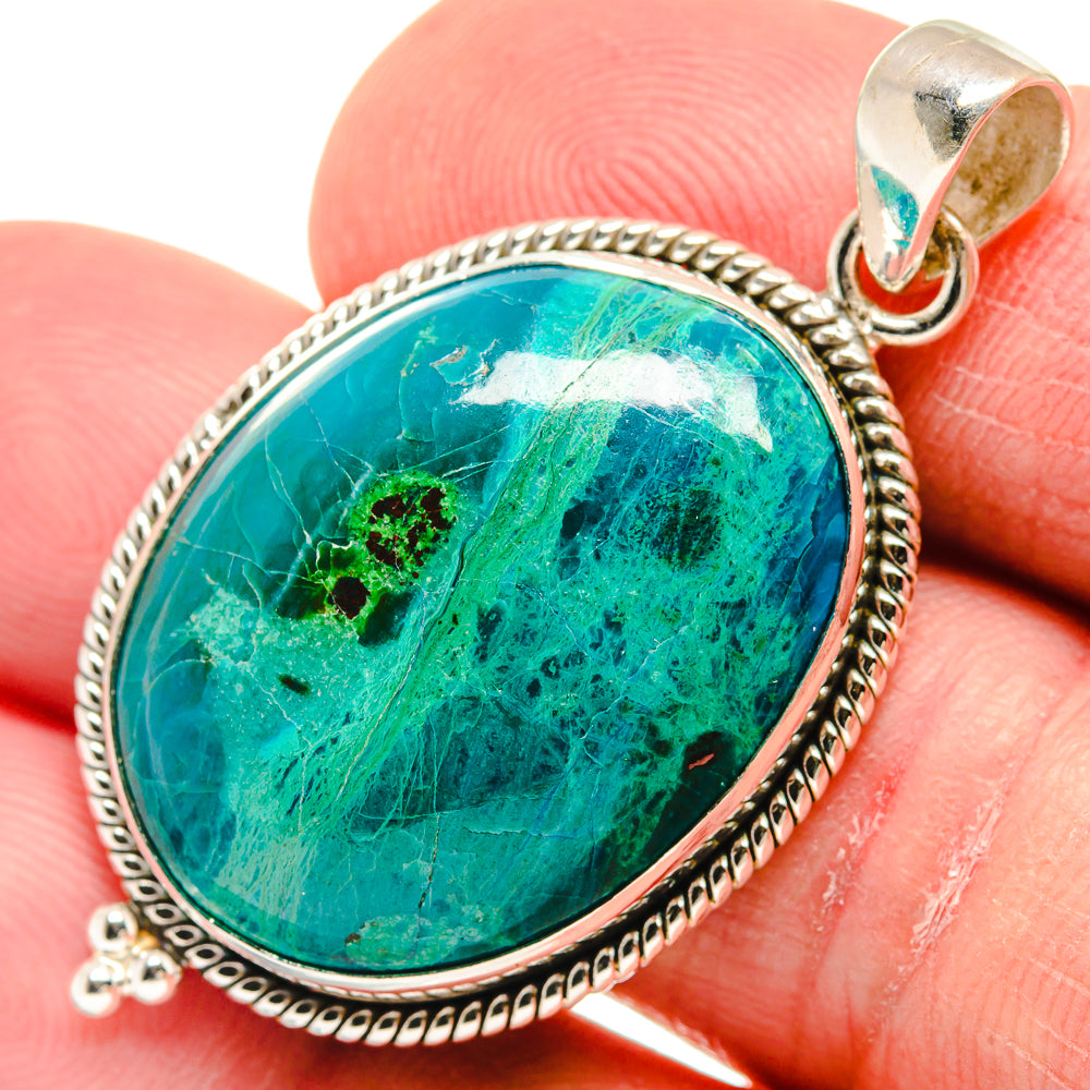 Chrysocolla Pendants handcrafted by Ana Silver Co - PD21704