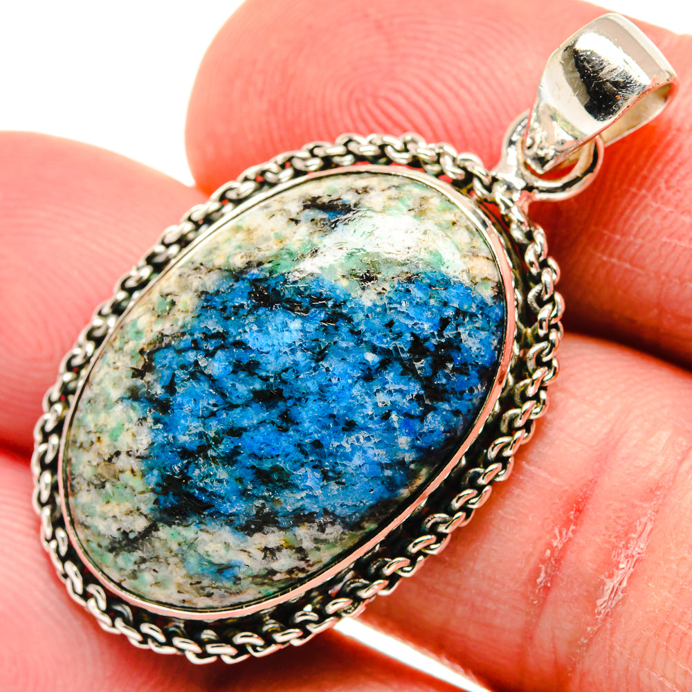 K2 Blue Azurite Pendants handcrafted by Ana Silver Co - PD21706