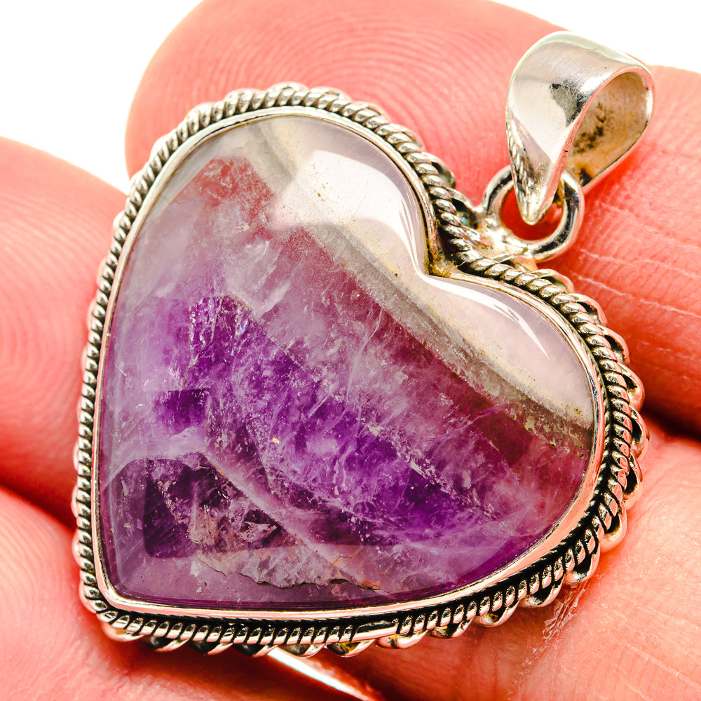 Chevron Amethyst Pendants handcrafted by Ana Silver Co - PD21716