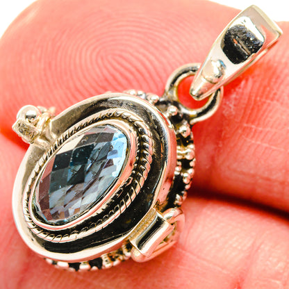 Swiss Blue Topaz Pendants handcrafted by Ana Silver Co - PD21734