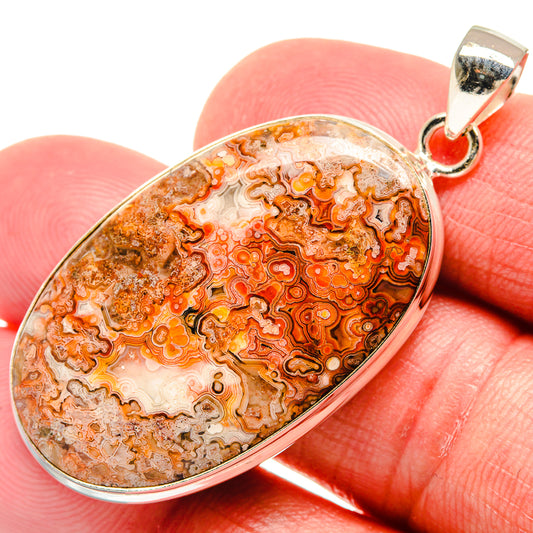 Crazy Lace Agate Pendants handcrafted by Ana Silver Co - PD21747
