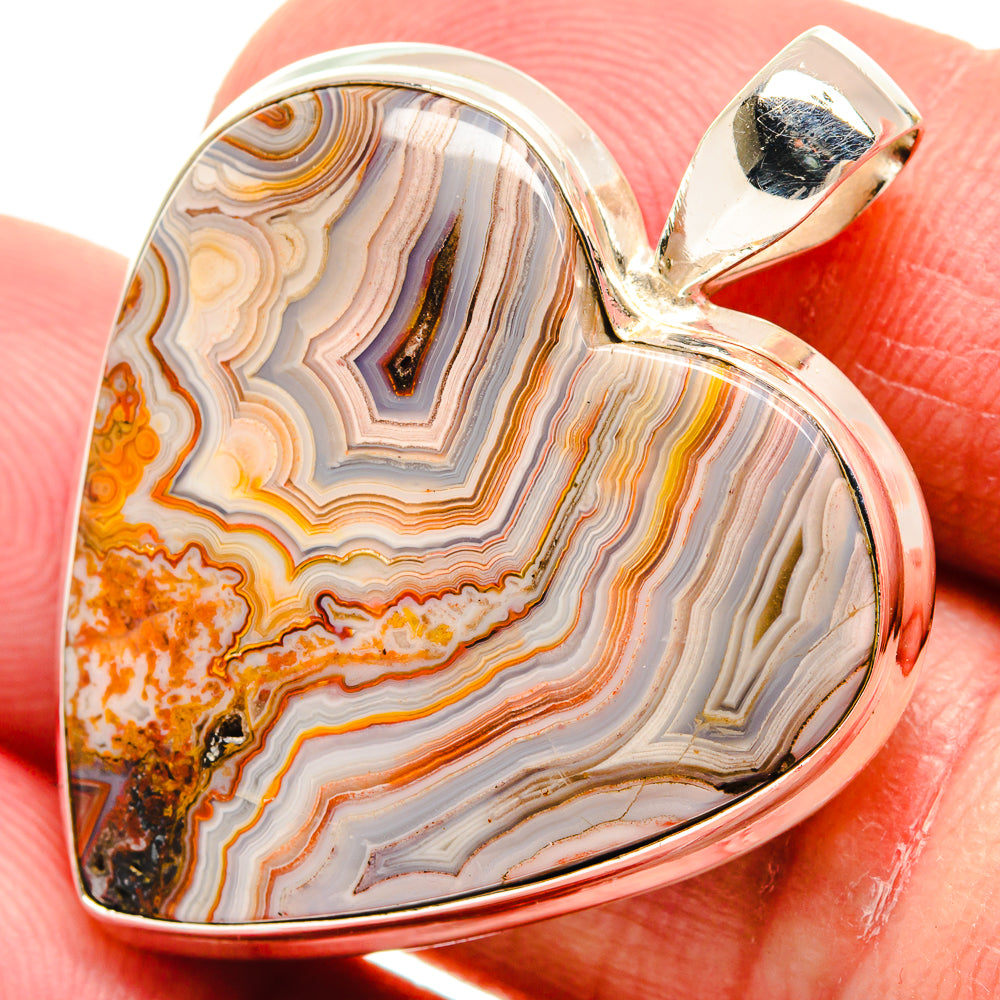 Crazy Lace Agate Pendants handcrafted by Ana Silver Co - PD21760