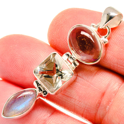 Citrine, Labradorite Pendants handcrafted by Ana Silver Co - PD21841