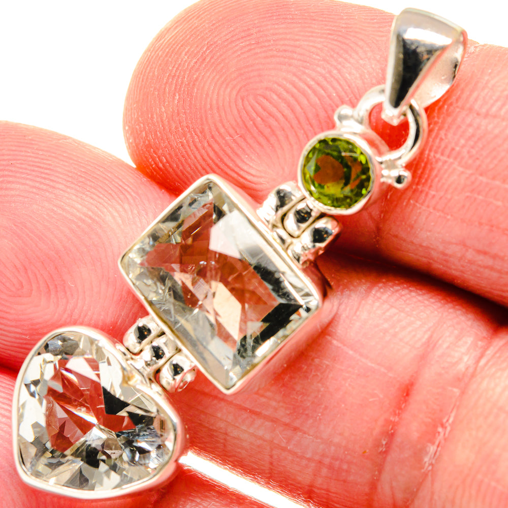 Green Amethyst, Peridot Pendants handcrafted by Ana Silver Co - PD21847