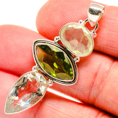 Peridot, Green Amethyst Pendants handcrafted by Ana Silver Co - PD21853