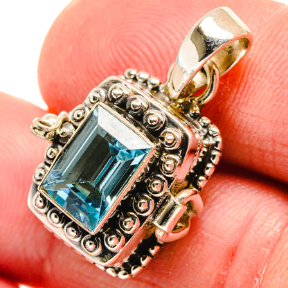 Blue Topaz Pendants handcrafted by Ana Silver Co - PD21863