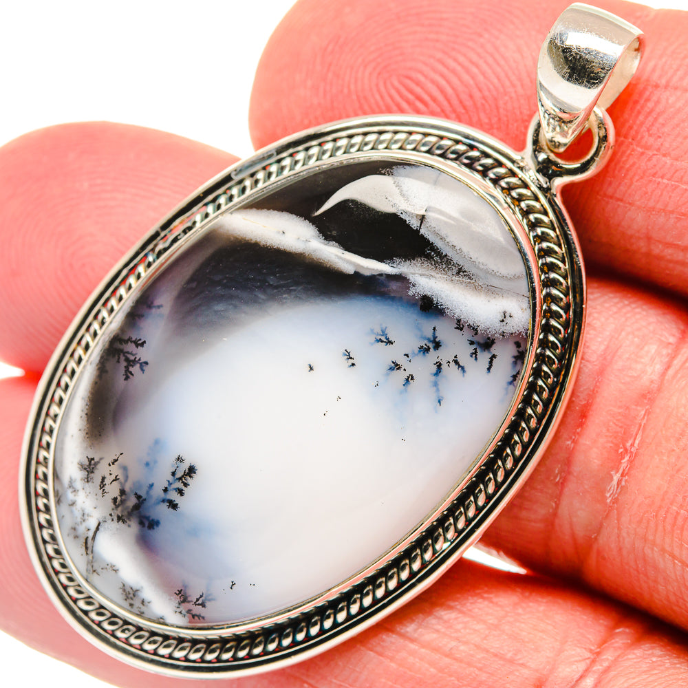 Dendritic Opal Pendants handcrafted by Ana Silver Co - PD21884