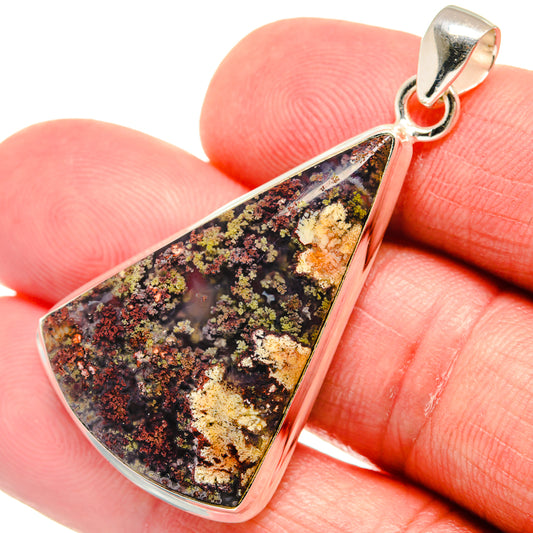 Indonesian Plume Agate Pendants handcrafted by Ana Silver Co - PD21885