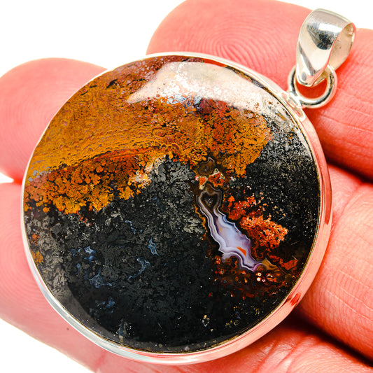 Indonesian Plume Agate Pendants handcrafted by Ana Silver Co - PD21891