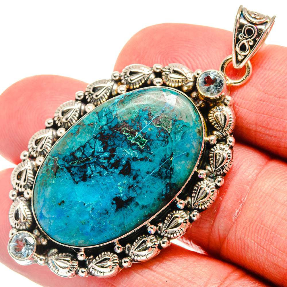 Chrysocolla Pendants handcrafted by Ana Silver Co - PD21892