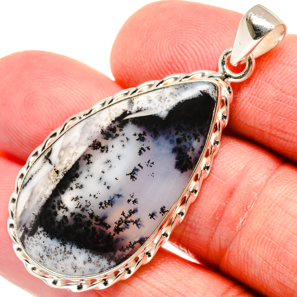 Dendritic Opal Pendants handcrafted by Ana Silver Co - PD21904