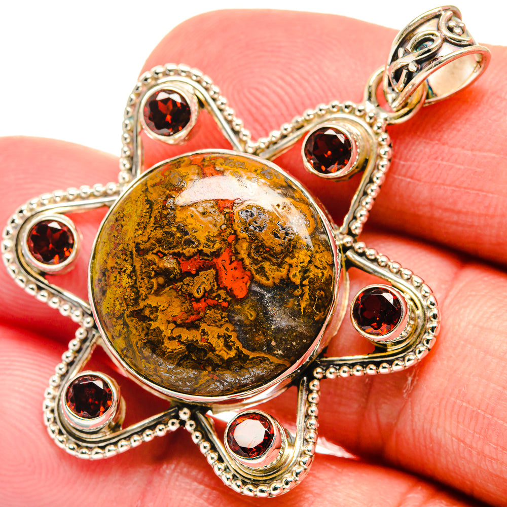 Moroccan Agate Pendants handcrafted by Ana Silver Co - PD21906