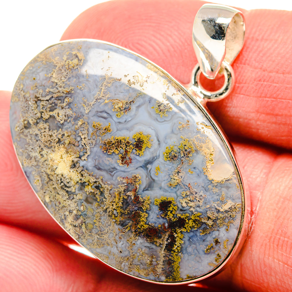 Laguna Lace Agate Pendants handcrafted by Ana Silver Co - PD21908