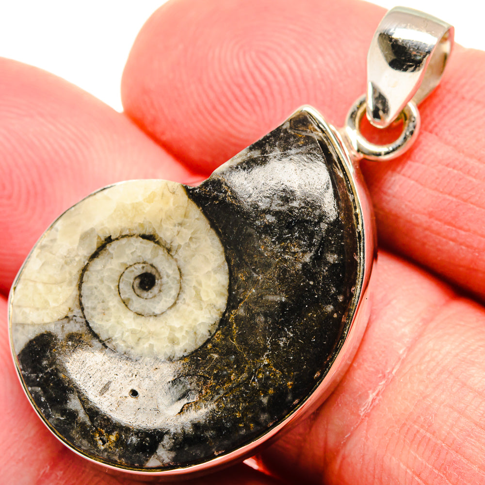 Pinolith Fossil Pendants handcrafted by Ana Silver Co - PD21918