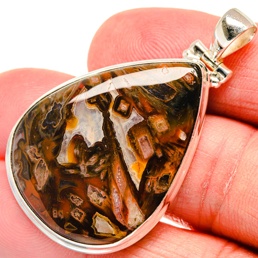 Turkish Tube Agate Pendants handcrafted by Ana Silver Co - PD21951