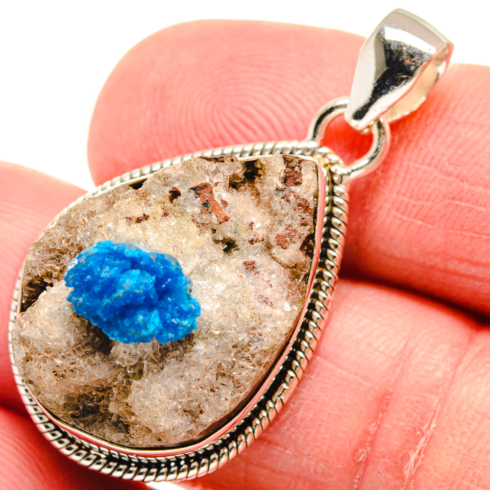 Cavansite Crystal Pendants handcrafted by Ana Silver Co - PD21960