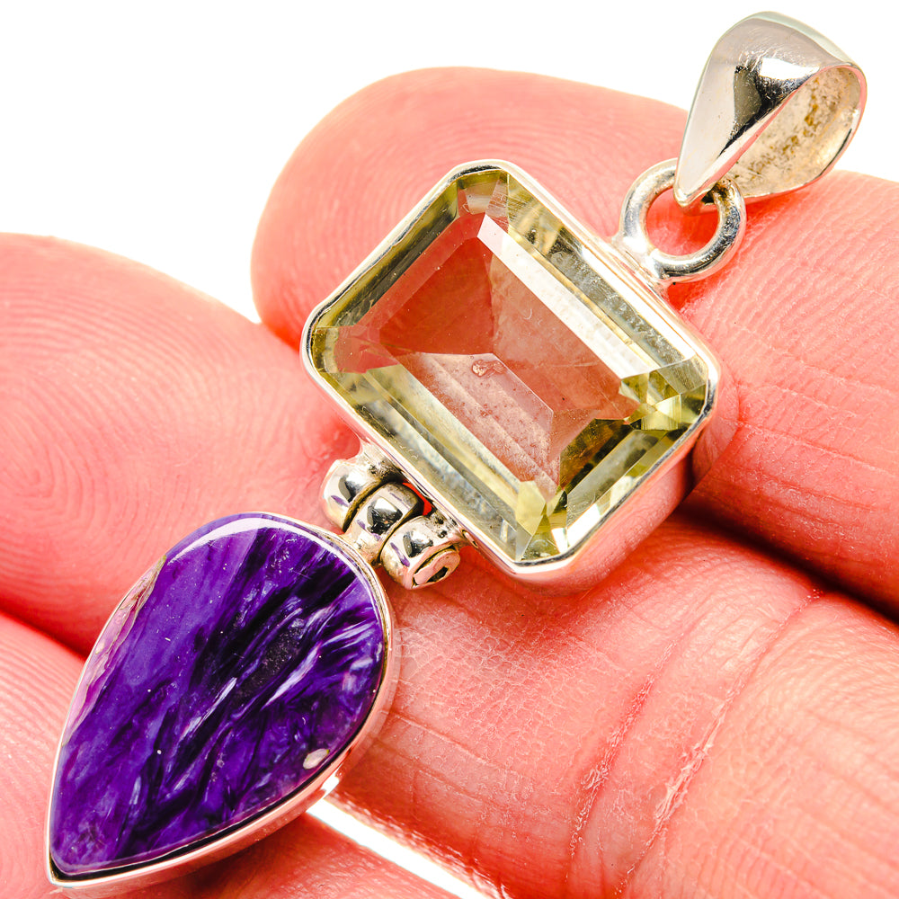 Charoite Pendants handcrafted by Ana Silver Co - PD21975
