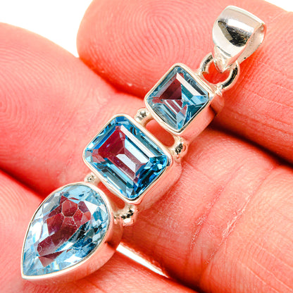 Blue Topaz Pendants handcrafted by Ana Silver Co - PD21982