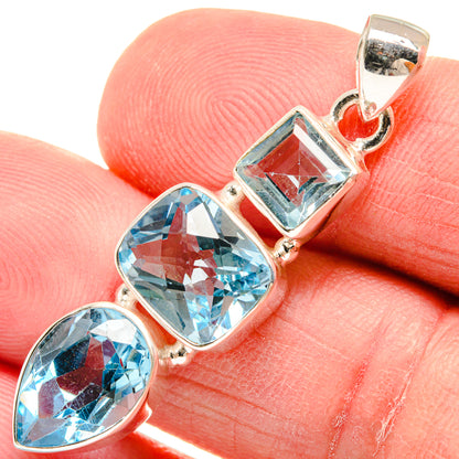 Blue Topaz Pendants handcrafted by Ana Silver Co - PD21984