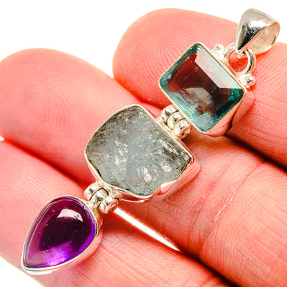 Aquamarine Pendants handcrafted by Ana Silver Co - PD21992