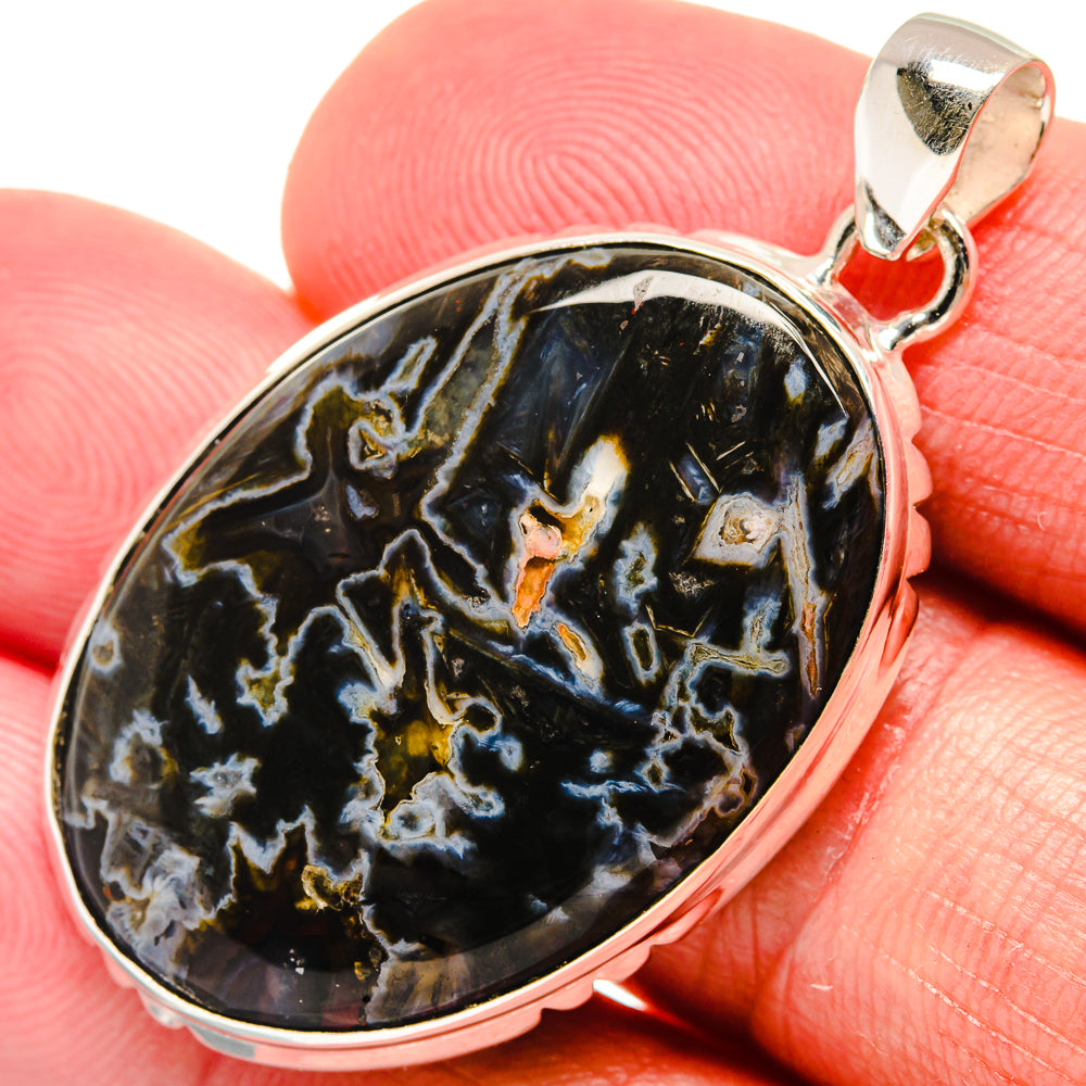 Turkish Tube Agate Pendants handcrafted by Ana Silver Co - PD21999